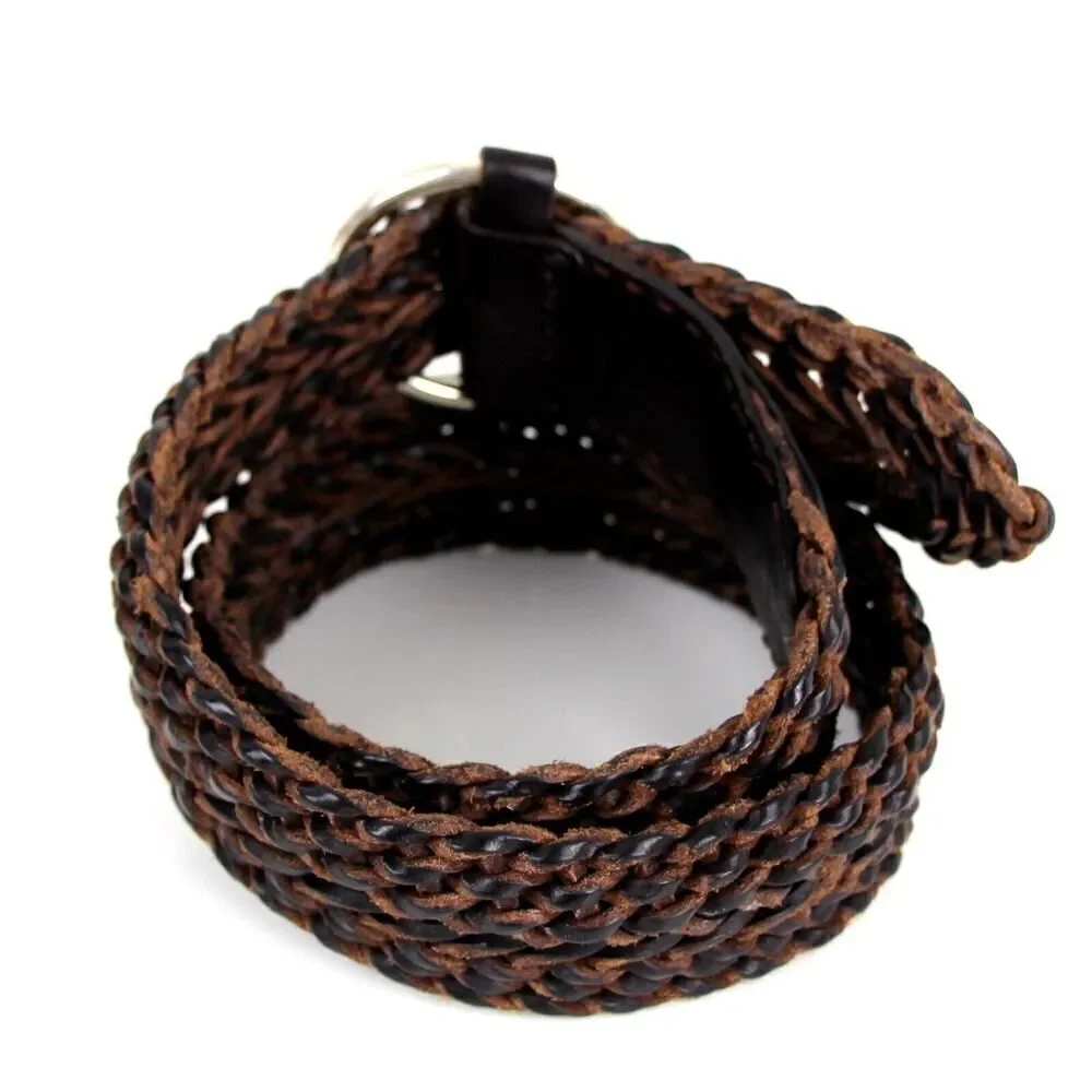 Ralph Lauren BRAIDED BROWN GENUINE LEATHER 2